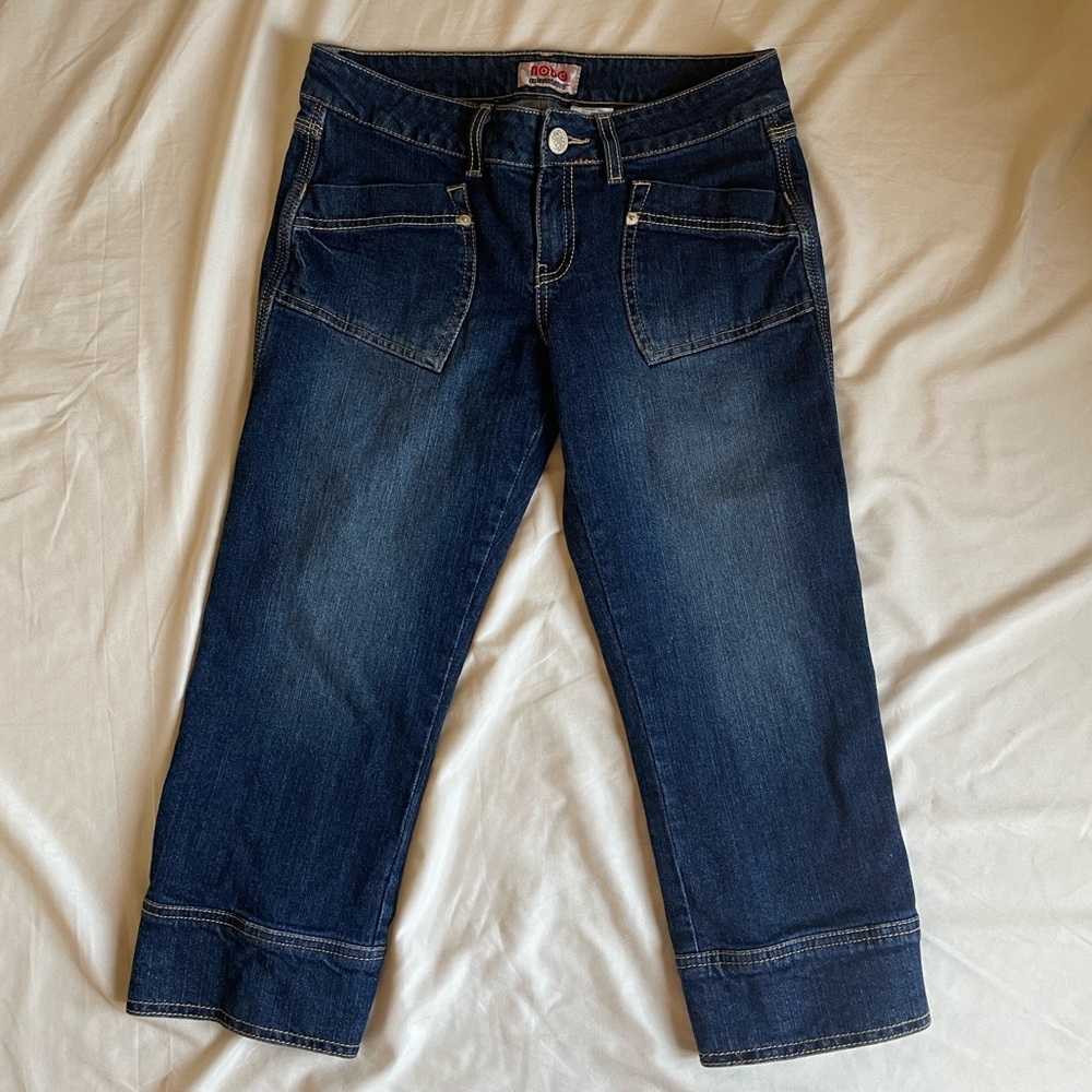 Y2K vintage / no boundaries low rise denim capri pants